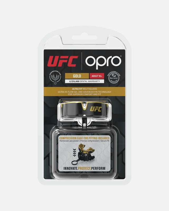 OPRO Bitje Gold Level - Zwart/Goud
