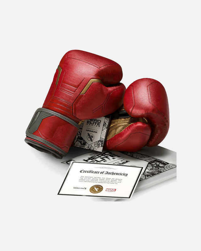 Luvas de boxe Hayabusa x Marvel Iron Man – Vermelho/Ouro