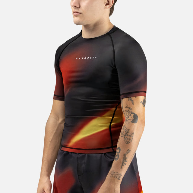 Hayabusa Rashguard Apex Nova Korte Mouwen - Oranje
