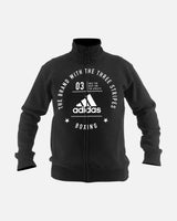 Jacheta de antrenament Adidas Community Boxing – Negru/Alb