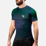 Hayabusa Rashguard Fusion Korte Mouwen - Blauw/Groen