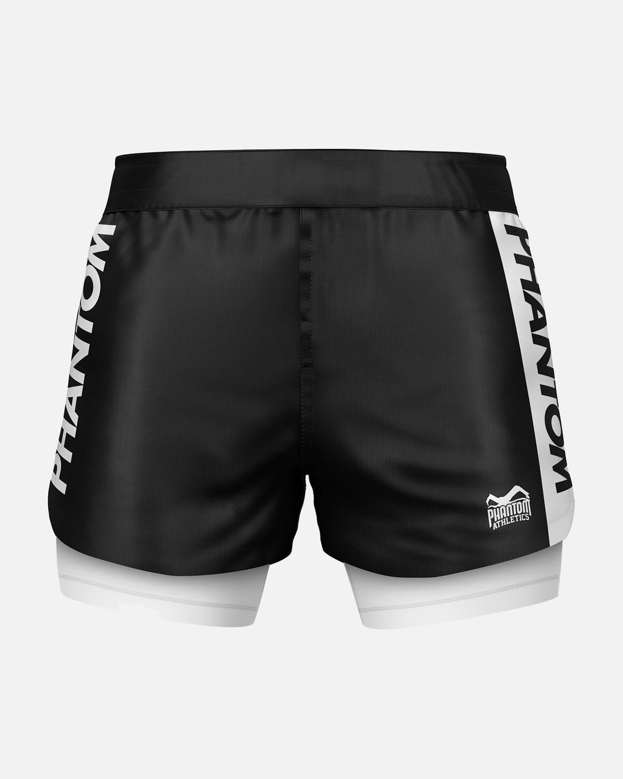 Phantom Athletics Compressie Shorts Fusion-R 2in1 Ranked - Zwart/Wit