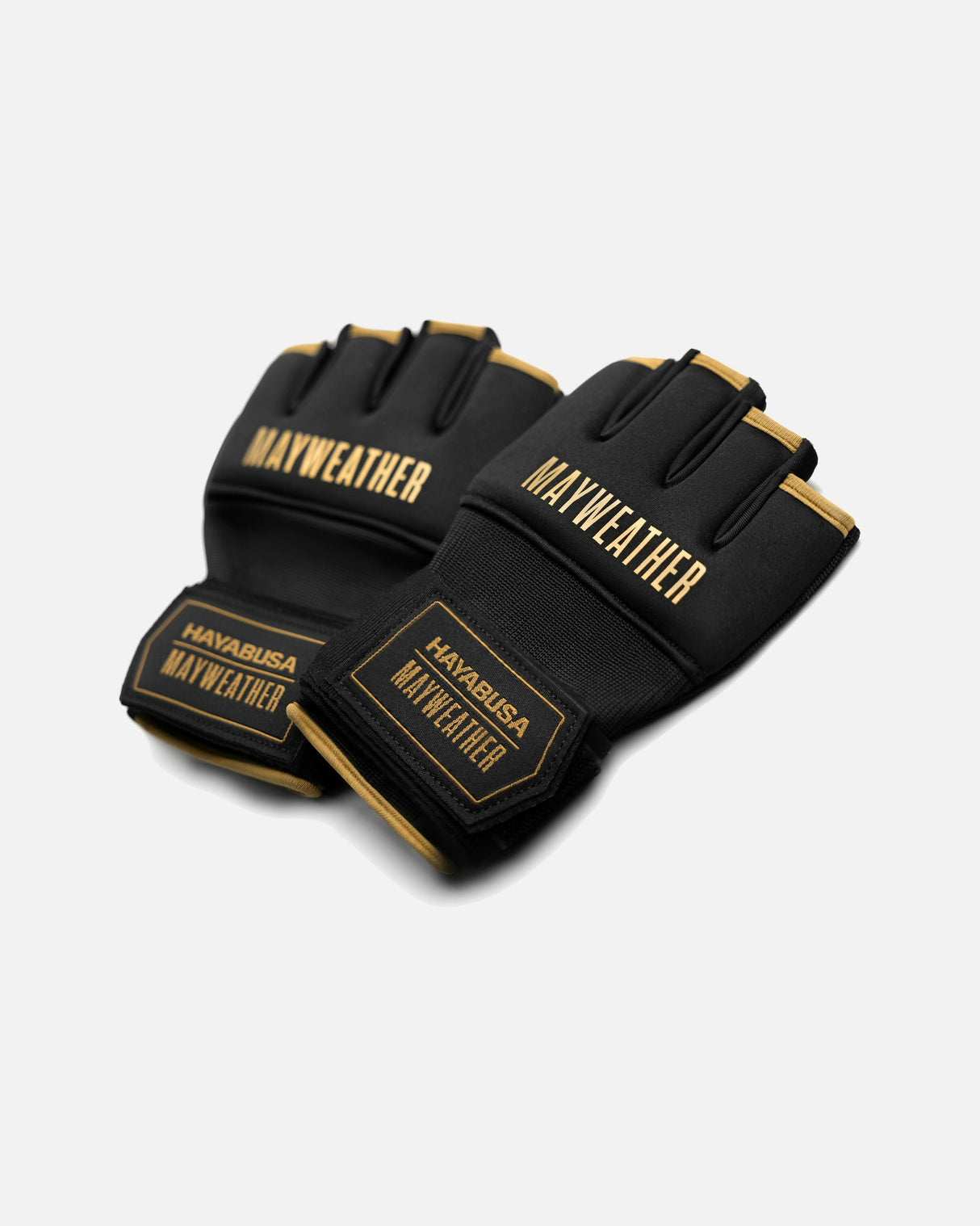Hayabusa x Mayweather Binnenhandschoenen Deluxe Quick Wraps - Zwart/Goud