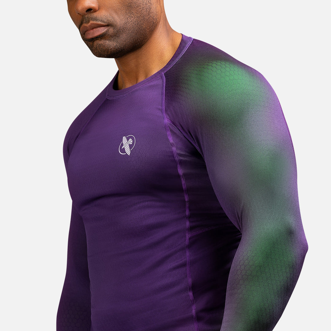 Hayabusa Rashguard Fusion Lange Mouwen - Paars/Groen