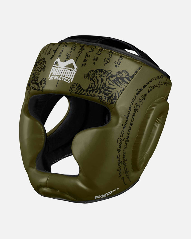 Casque de boxe Phantom Athletics Muay Thai – Vert militaire