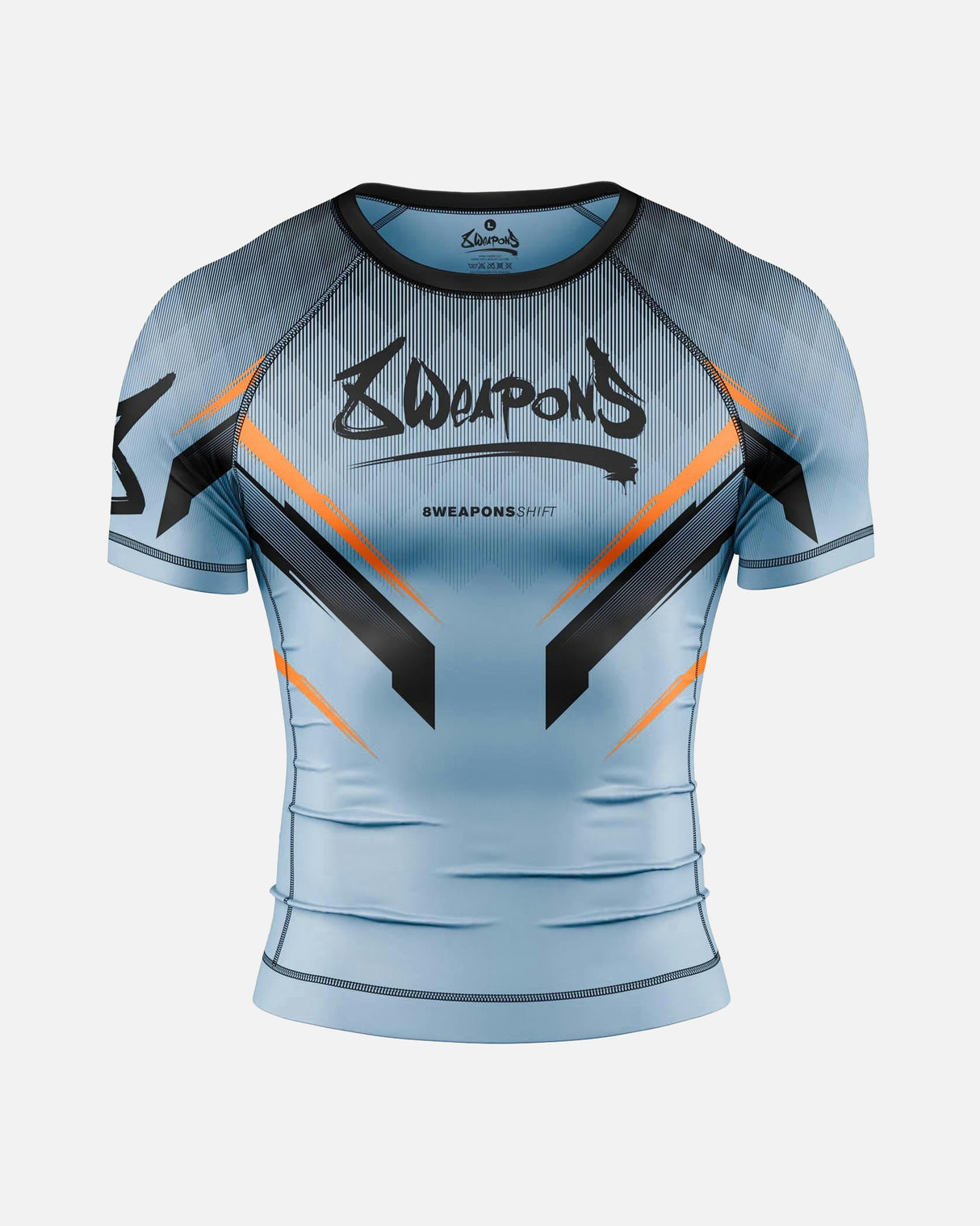 8 WEAPONS Rashguard Shift - Ijsgrijs/Oranje