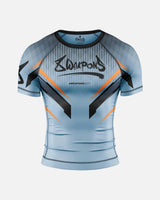 8 WEAPONS Rashguard Shift - Ijsgrijs/Oranje