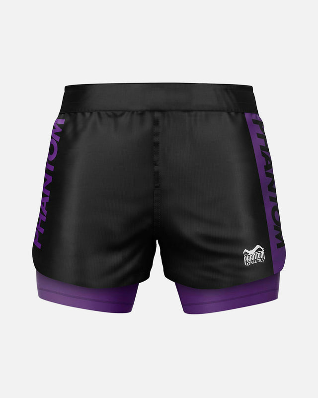 Phantom Athletics Compressie Shorts Fusion-R 2in1 Ranked - Paars