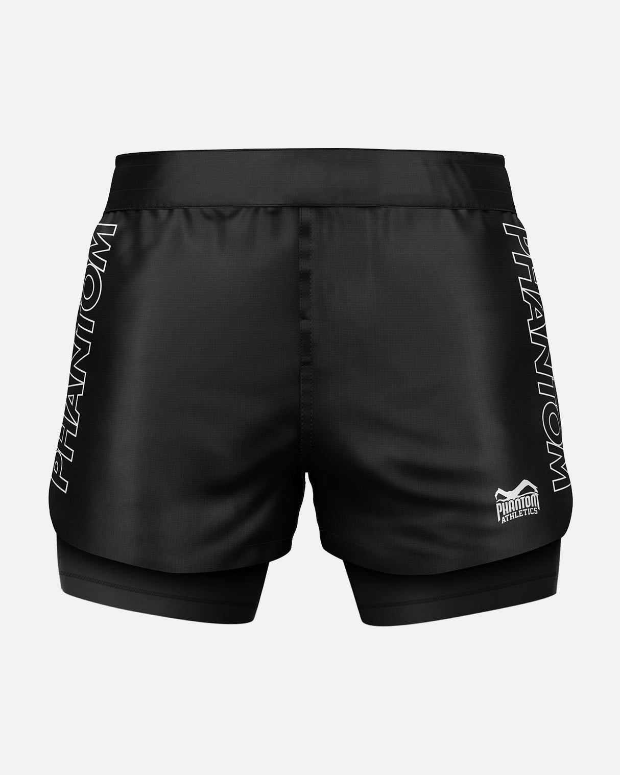 Phantom Athletics Compressie Shorts Fusion-R 2in1 Ranked - Zwart/Wit