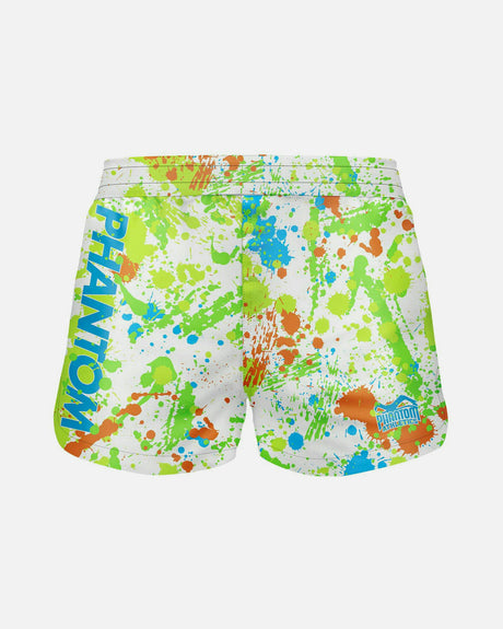 Phantom Athletics MMA Shorts Fusion Splatter – White/Neon