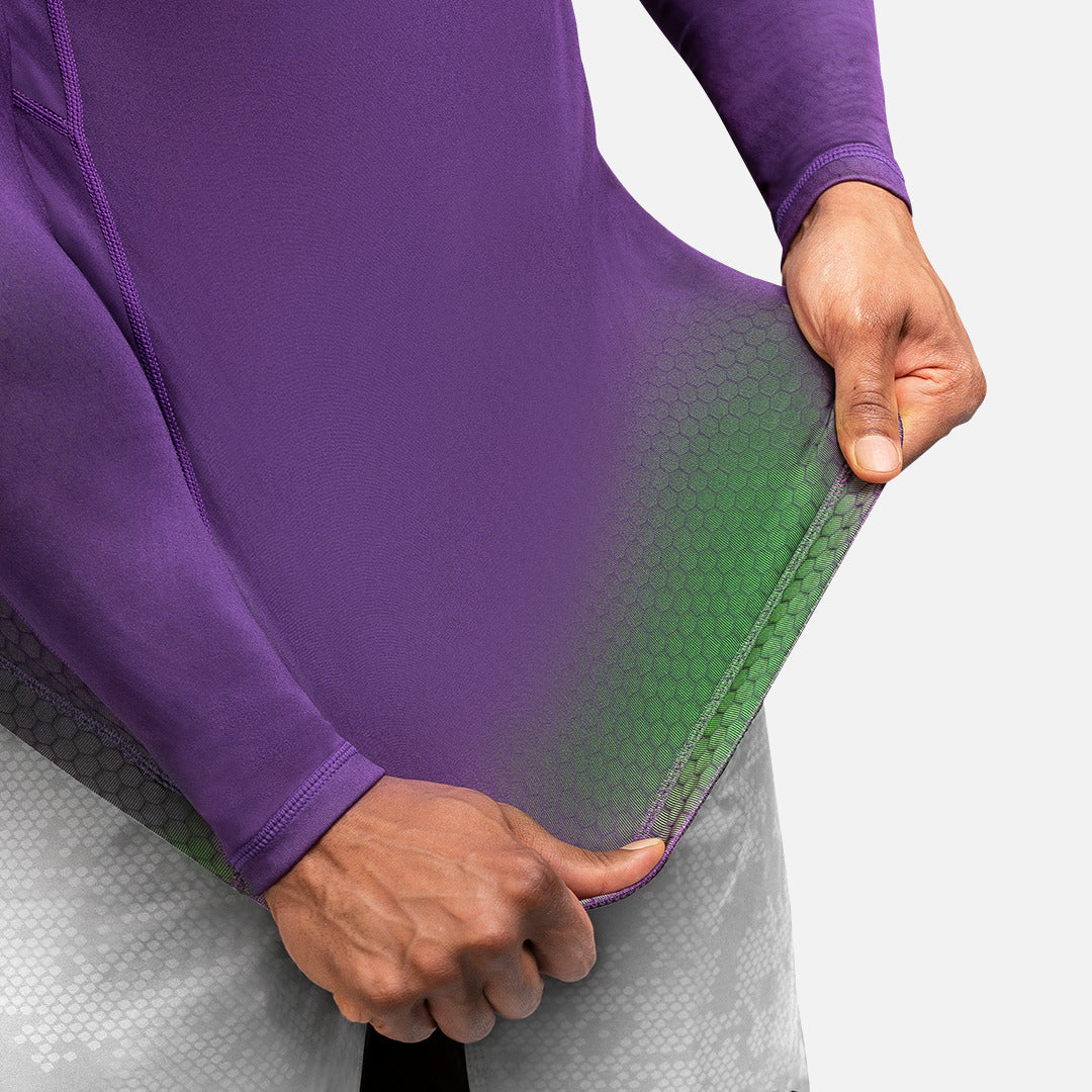Hayabusa Rashguard Fusion Lange Mouwen - Paars/Groen