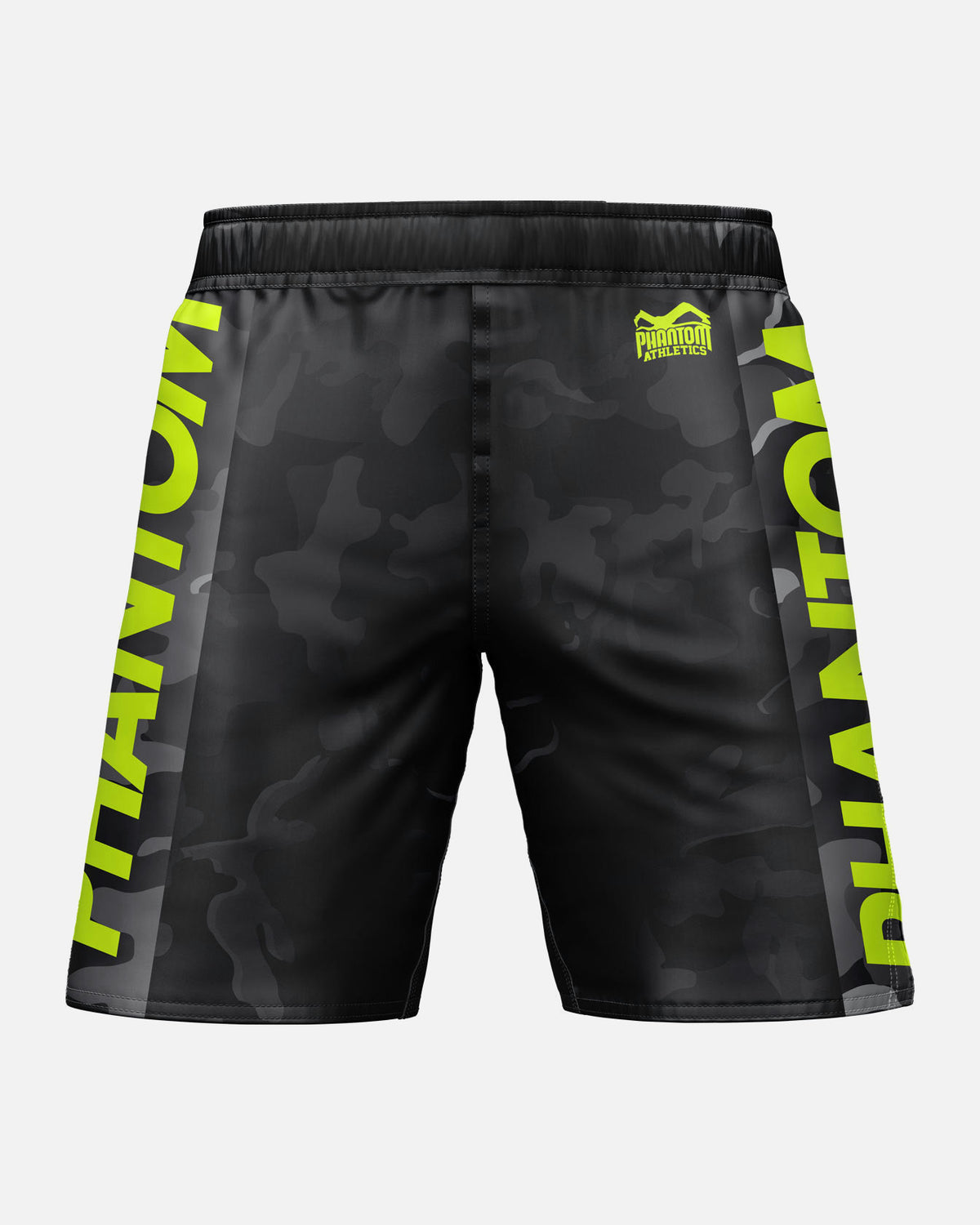Phantom Athletics MMA Shorts EVO Neon - Zwart Camo/Neon