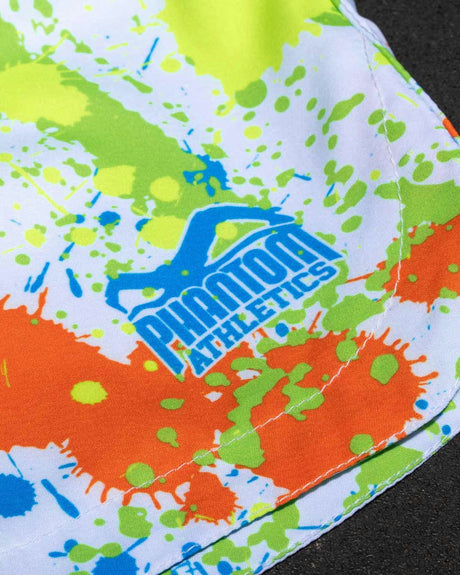 Phantom Athletics MMA Shorts Fusion Splatter – White/Neon