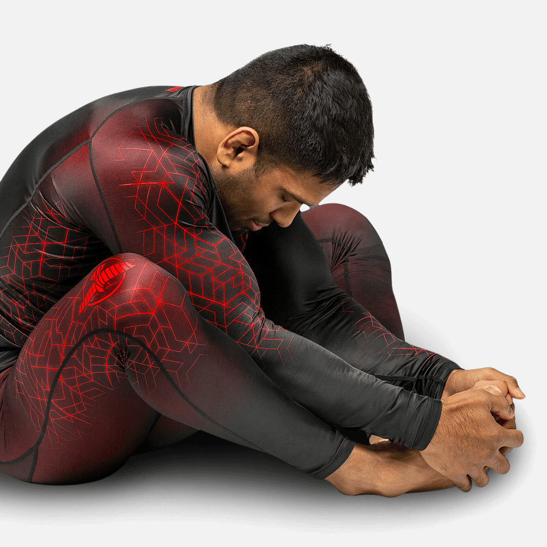 Hayabusa Compressie Shorts Geo - Rood