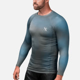 Hayabusa Rashguard Fusion Lange Mouwen - Grijs/Aqua