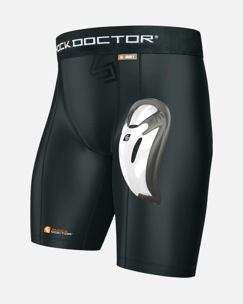 Shock Doctor Compressie Shorts Bioflex - Zwart/Wit
