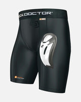 Shock Doctor Compressie Shorts Bioflex - Zwart/Wit
