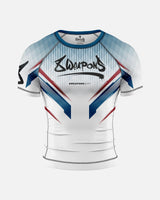 8 WEAPONS Rashguard Shift - Wit/Navy/Rood