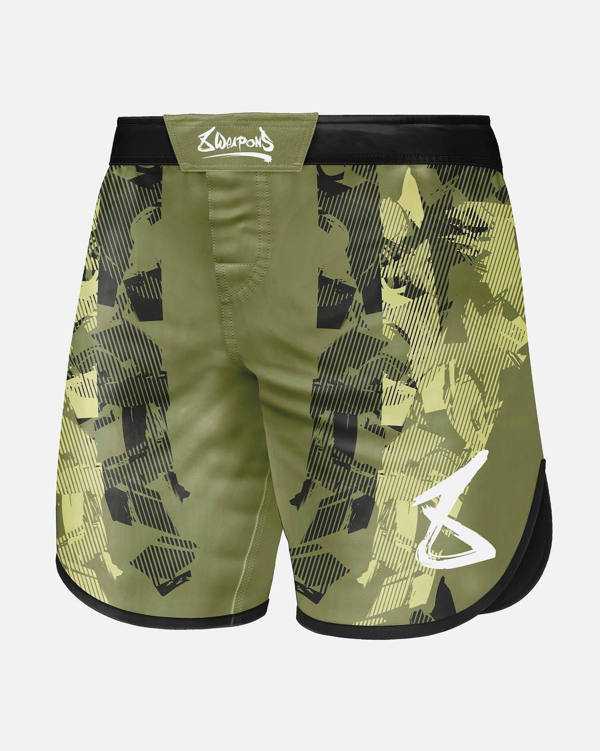 8 WEAPONS MMA Shorts Hit 2.0 - Olijf/Zwart