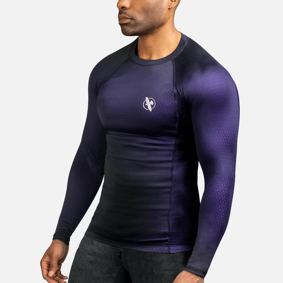 Hayabusa Rashguard Fusion Lange Mouwen - Zwart/Paars