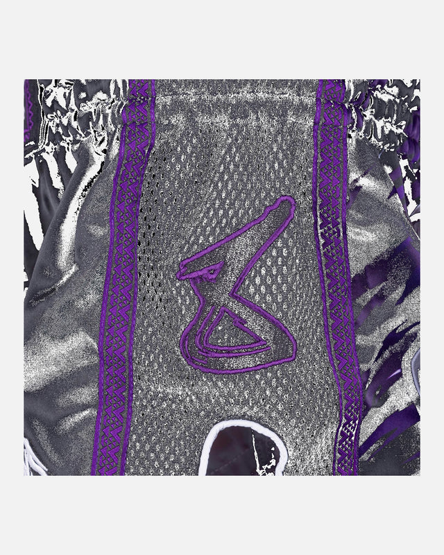 8 WEAPONS Muay Thai-shorts Beastial Panther – Svart/Lila