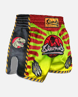8 WEAPONS Muay Thai Shorts Jurassic - Neon Groen/Bloedrood
