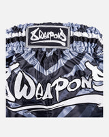 8 WEAPONS Muay Thai Shorts 8 Ways Yant - Zwart/Zilver