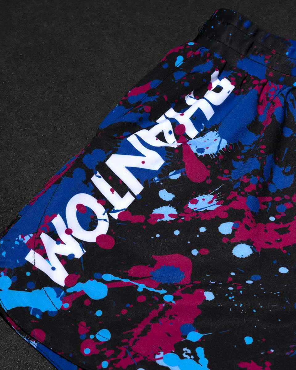 Phantom Athletics MMA Shorts Fusion Splatter - Blauw