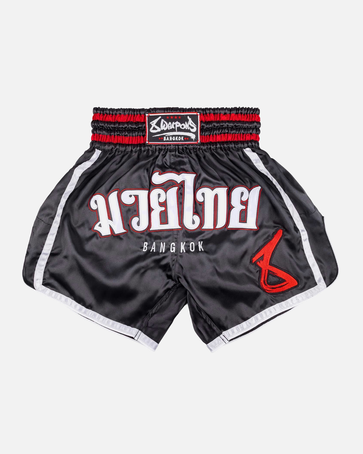 8 WEAPONS Muay Thai Shorts Bangkok - Zwart/Wit