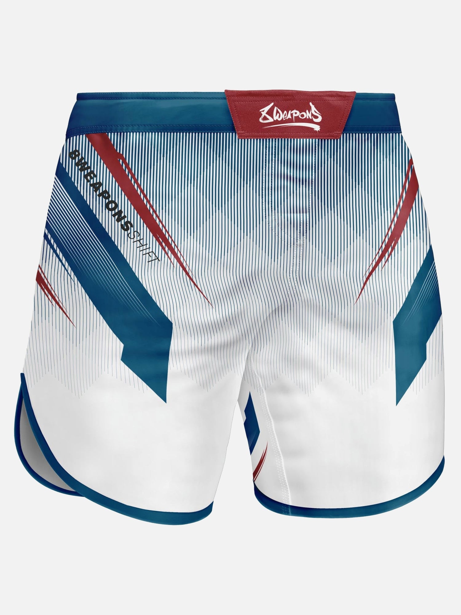 8 WEAPONS MMA-shorts Shift – Vit/Marinblå/Röd