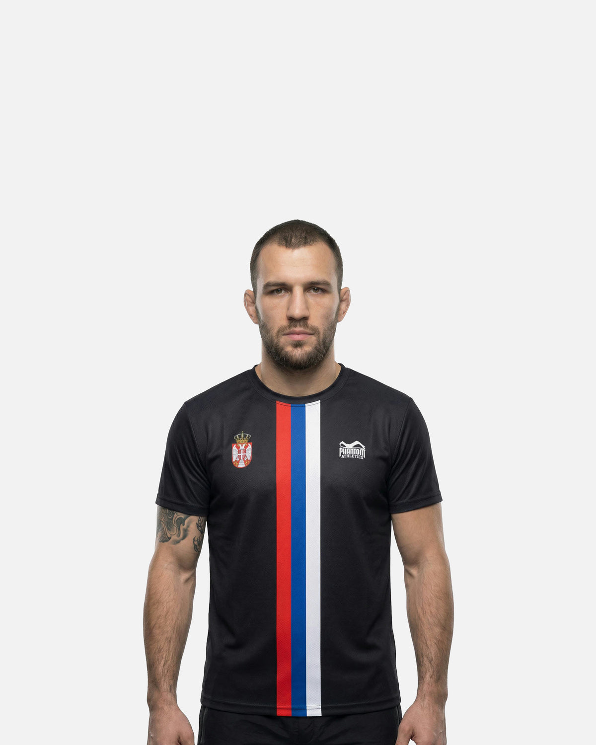 Phantom Athletics Trainingsshirt EVO+ Team Serbia - Zwart