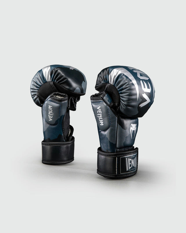 Gants de MMA Venum Elite Camo – Bleu marine foncé/Bleu