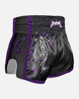 8 WEAPONS Muay Thai shorts Beastial Panther - Zwart/Paars