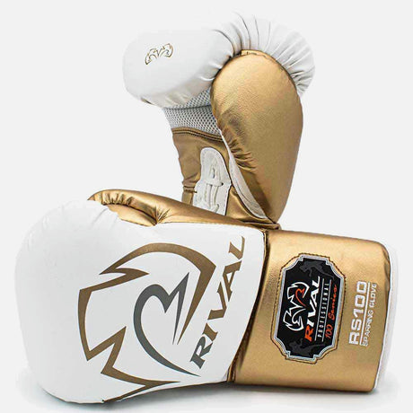 Rival Bokshandschoenen Professional RS100 - Wit/Goud