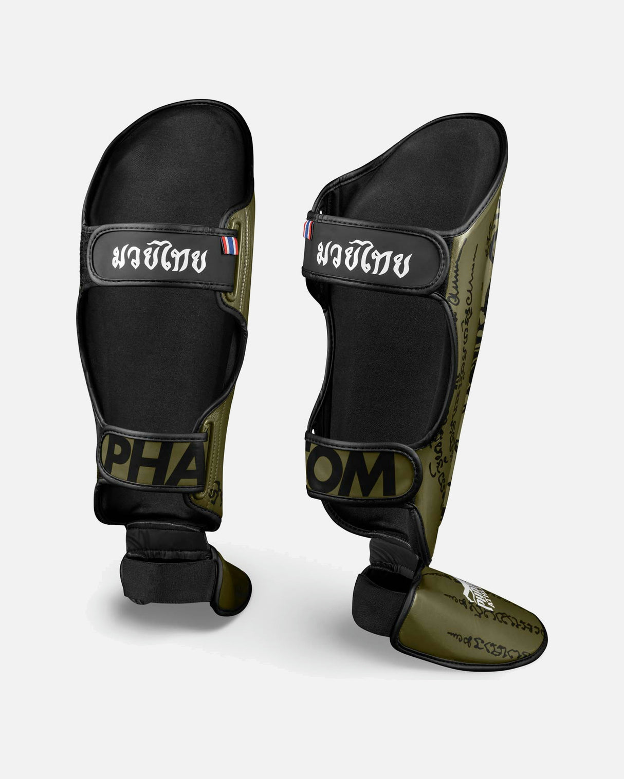 Protège-tibias Phantom Athletics Muay Thai Army – Vert