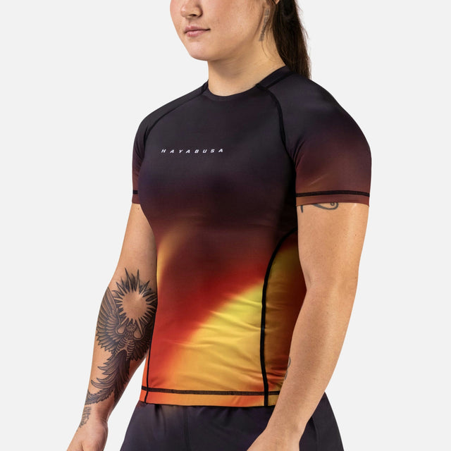 Hayabusa Rashguard Apex Nova Korte Mouwen Dames - Oranje