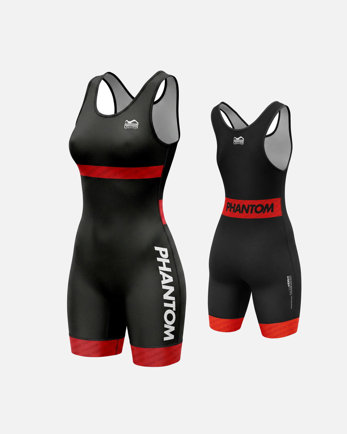 Phantom Athletics Worstelsinglet Set Raptor Dames - Rood/Blauw