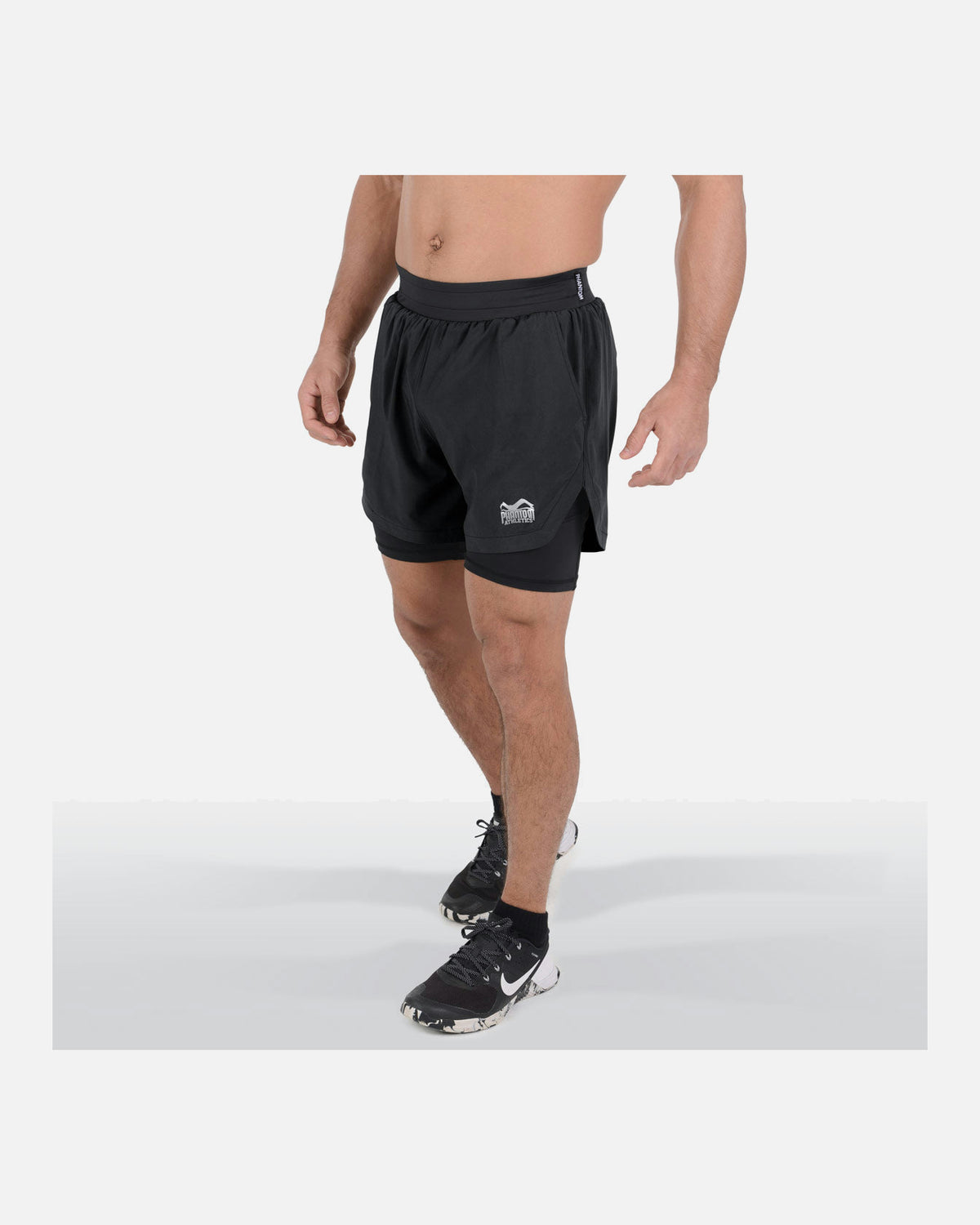 Phantom Athletics Compressie Shorts Laser 2in1 - Zwart