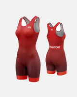 Phantom Athletics Worstelsinglet Set APEX Dames - Rood/Blauw