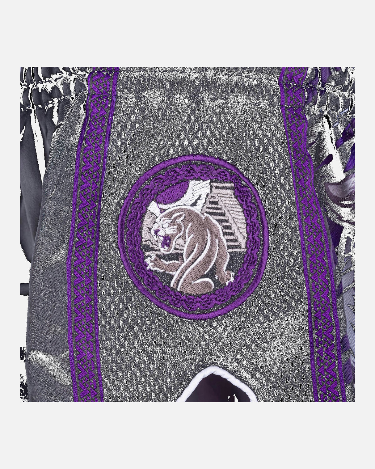 8 WEAPONS Muay Thai shorts Beastial Panther - Zwart/Paars