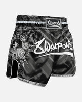 8 WEAPONS Muay Thai Shorts 8 Ways Yant - Zwart/Zilver