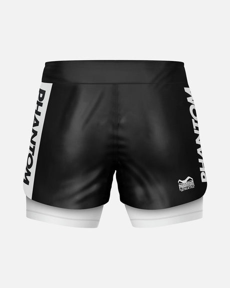 Kompresní kraťasy Phantom Athletics Fusion-R 2in1 Ranked – Bílé