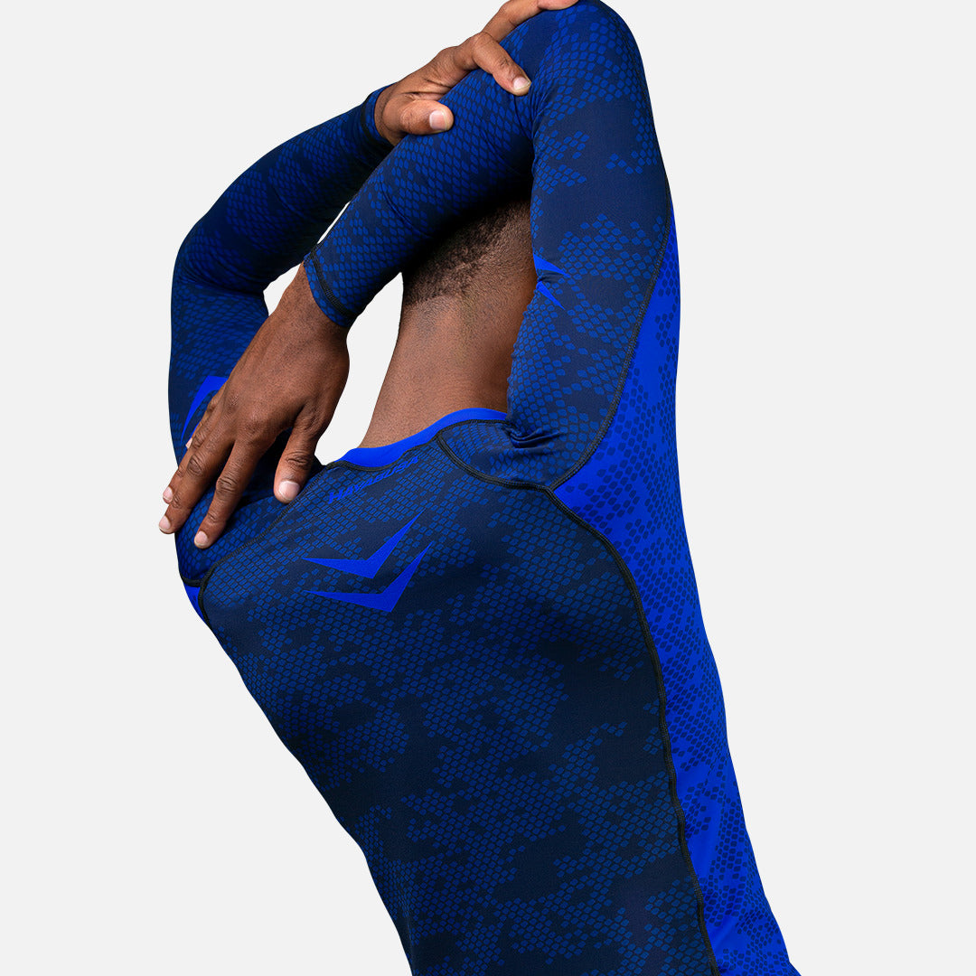 Rashguard Hayabusa Ranked Manga Comprida – Azul
