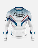 Rashguard 8 WEAPONS Shift – Bílá/Tmavě modrá/Červená