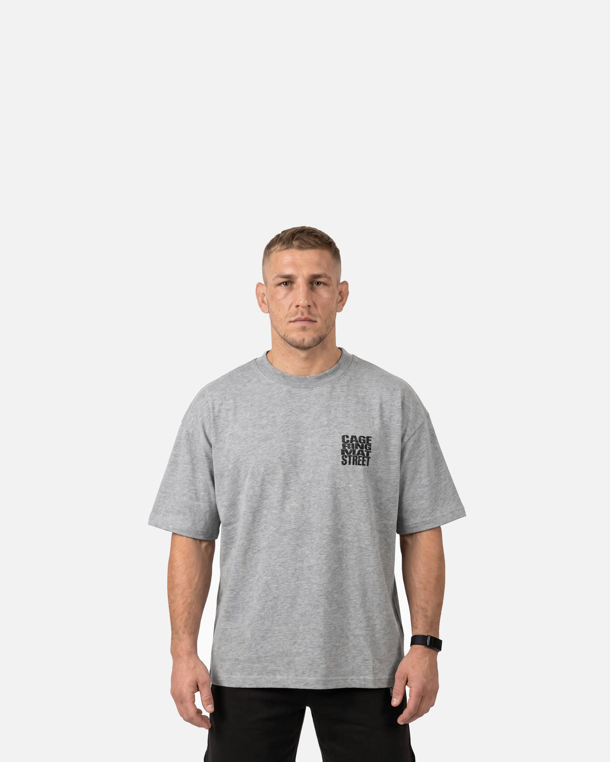Phantom Athletics T-Shirt Cage Ring Mat Street - Grijs