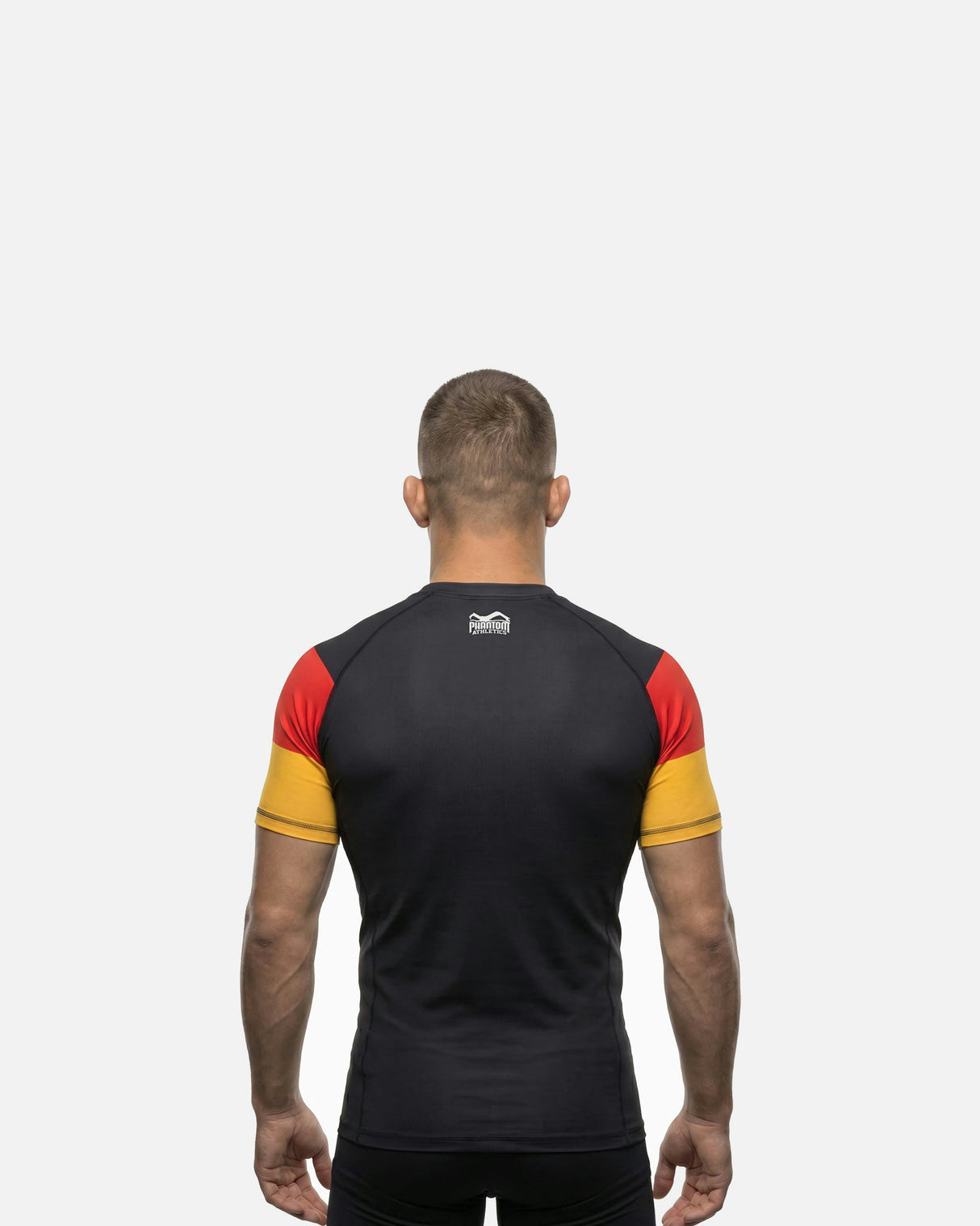 Phantom Athletics Rashguard Germany Korte Mouwen - Zwart/Rood/Goud