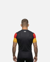 Phantom Athletics Rashguard Germany Korte Mouwen - Zwart/Rood/Goud