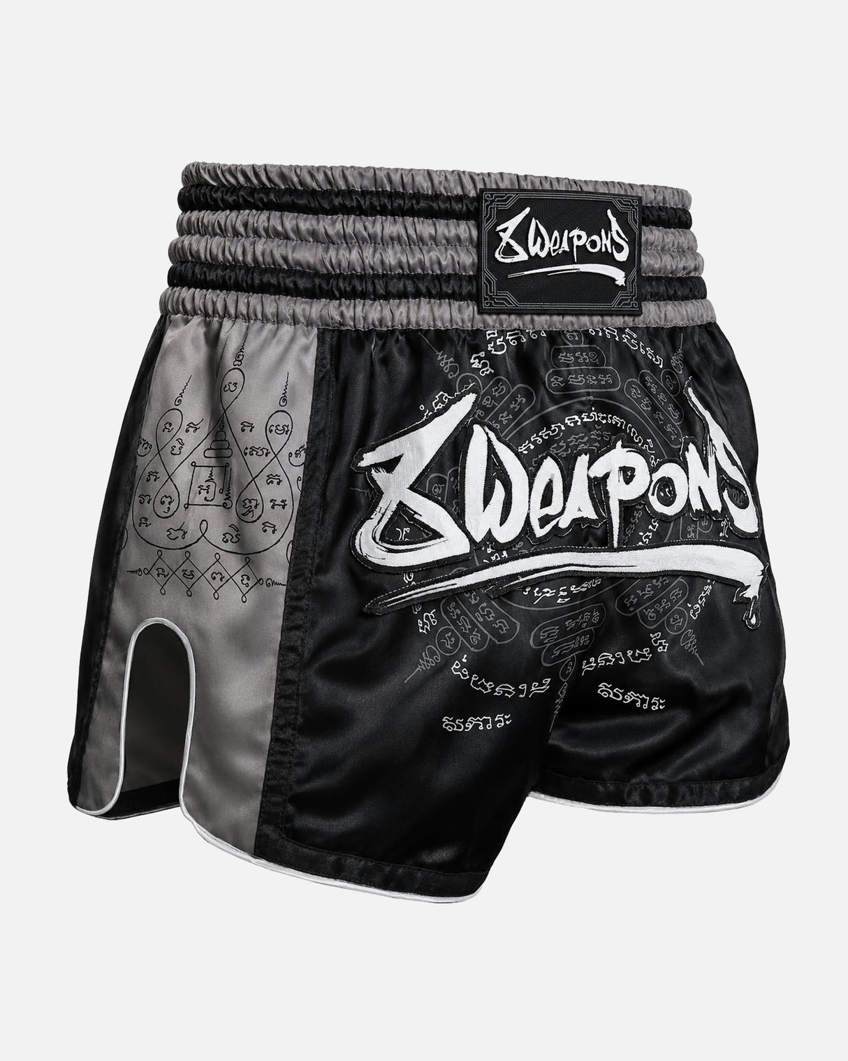8 WEAPONS Muay Thai Shorts 8 Ways Yant 2.0 - Zwart