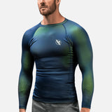 Hayabusa Rashguard Fusion Lange Mouwen - Blauw/Groen