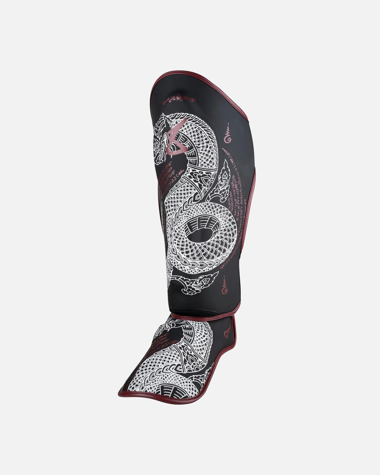 8 WEAPONS Scheenbeschermers Sak Yant Naga - Zwart/Bordeaux
